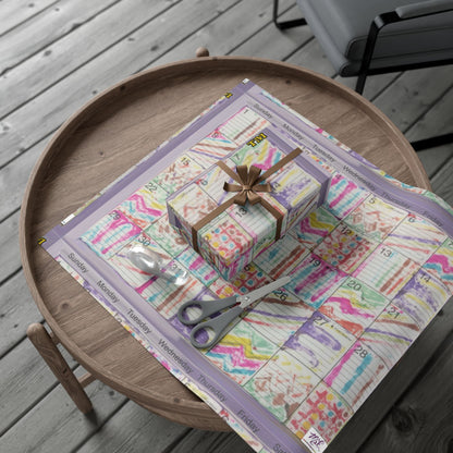 Gift Wrap Papers - "Psychedelic Calendar Seeped(tm)" - Large Square - Three Sizes