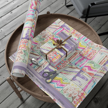 Gift Wrap Papers - "Psychedelic Calendar Seeped(tm)" - Large Square - Three Sizes