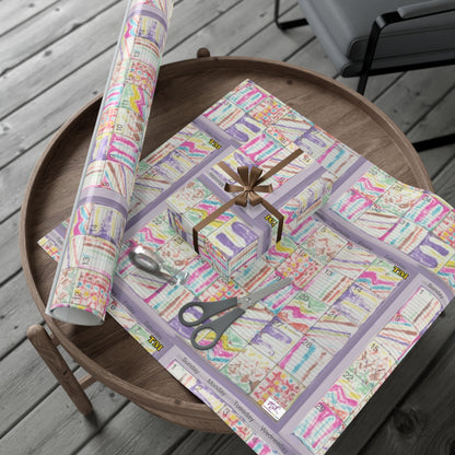 Gift Wrap Papers - "Psychedelic Calendar Seeped(tm)" - Medium Square - Three Sizes