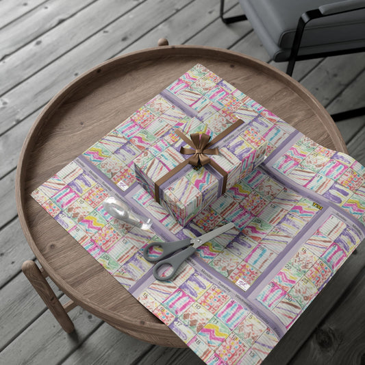 Gift Wrap Papers - "Psychedelic Calendar Seeped(tm)" - Medium Square - Three Sizes