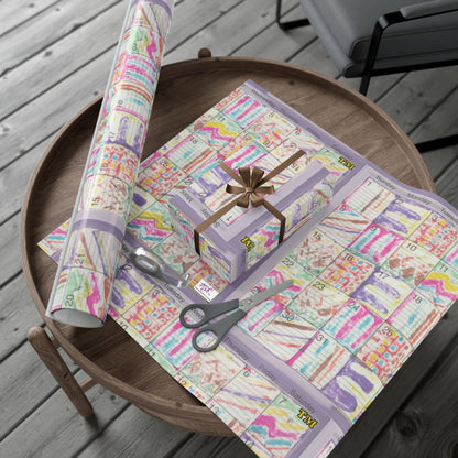 Gift Wrap Papers - "Psychedelic Calendar Seeped(tm)" - Medium Square - Three Sizes