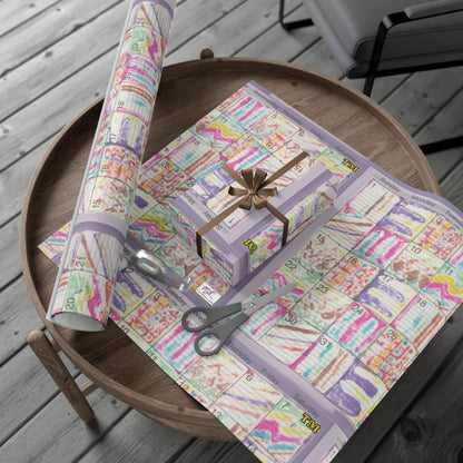 Gift Wrap Papers - "Psychedelic Calendar Seeped(tm)" - Medium Square - Three Sizes