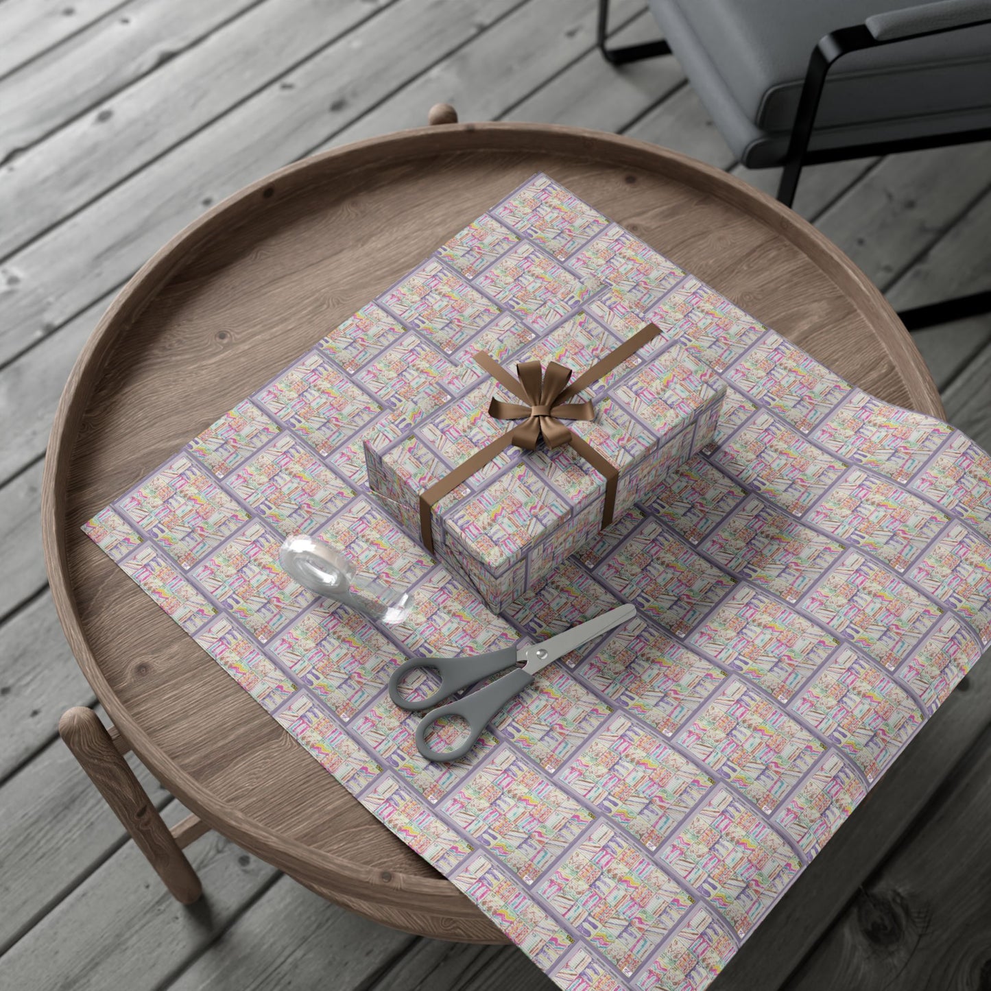 Gift Wrap Papers - "Psychedelic Calendar Seeped(tm)" - Small Square - Three Sizes