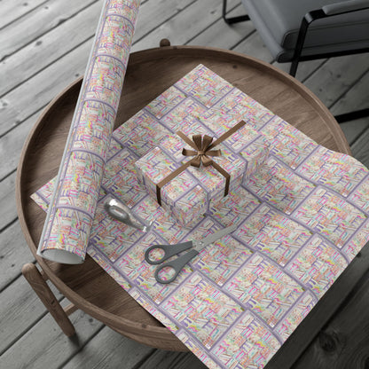 Gift Wrap Papers - "Psychedelic Calendar Seeped(tm)" - Small Square - Three Sizes
