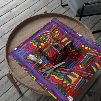 Gift Wrap Papers - "Psychedelic Calendar Vibrant(tm)" - Large Square - Three Sizes