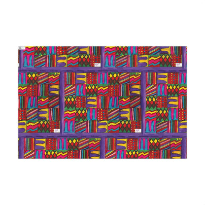 Gift Wrap Papers - "Psychedelic Calendar Vibrant(tm)" - Medium Square - Three Sizes