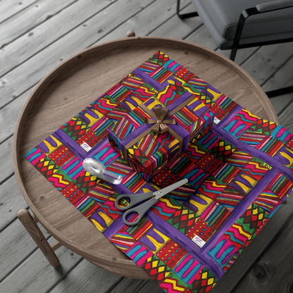Gift Wrap Papers - "Psychedelic Calendar Vibrant(tm)" - Medium Square - Three Sizes
