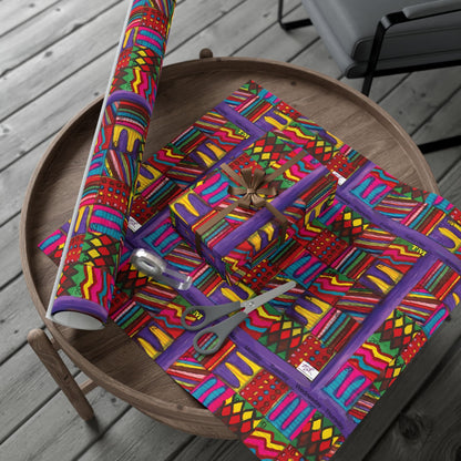 Gift Wrap Papers - "Psychedelic Calendar Vibrant(tm)" - Medium Square - Three Sizes