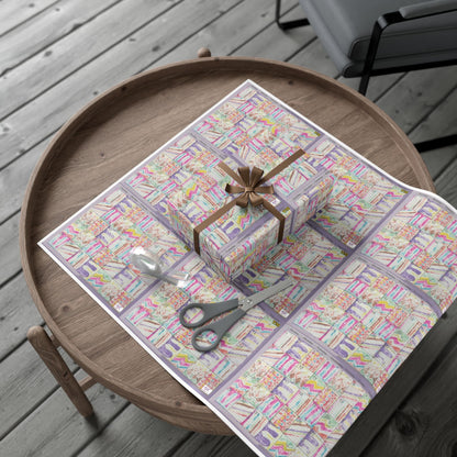 Gift Wrap Papers - "Psychedelic Calendar(tm)" - Seeped - Matte and Satin - Three Sizes