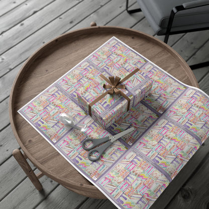 Gift Wrap Papers - "Psychedelic Calendar(tm)" - Seeped - Matte and Satin - Three Sizes