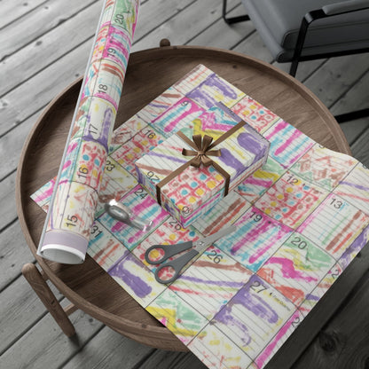 Gift Wrap Papers - "Psychedelic Calendar(tm)" - Seeped - Matte and Satin - Three Sizes
