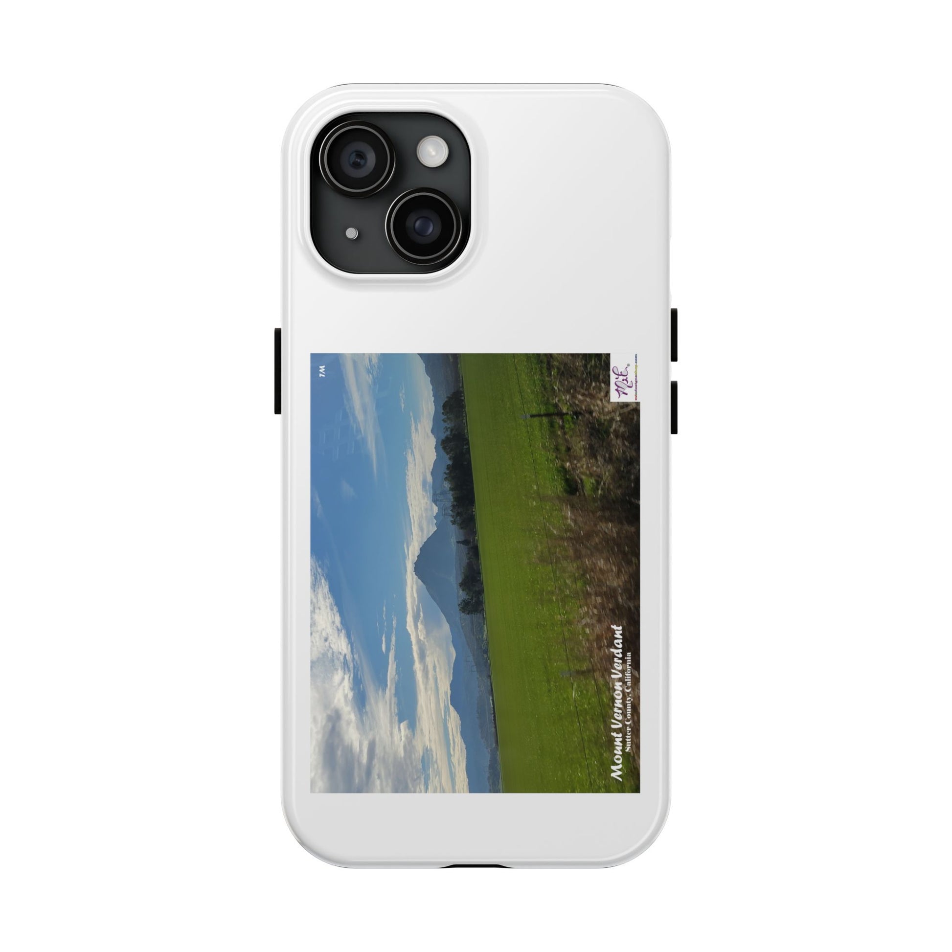 Tough Phone Case-Mount_Vernon_Verdant-MiE Designs Shop miedesignsshop.com Looming large, Mount Vernon does its part of the Sutter Buttes.