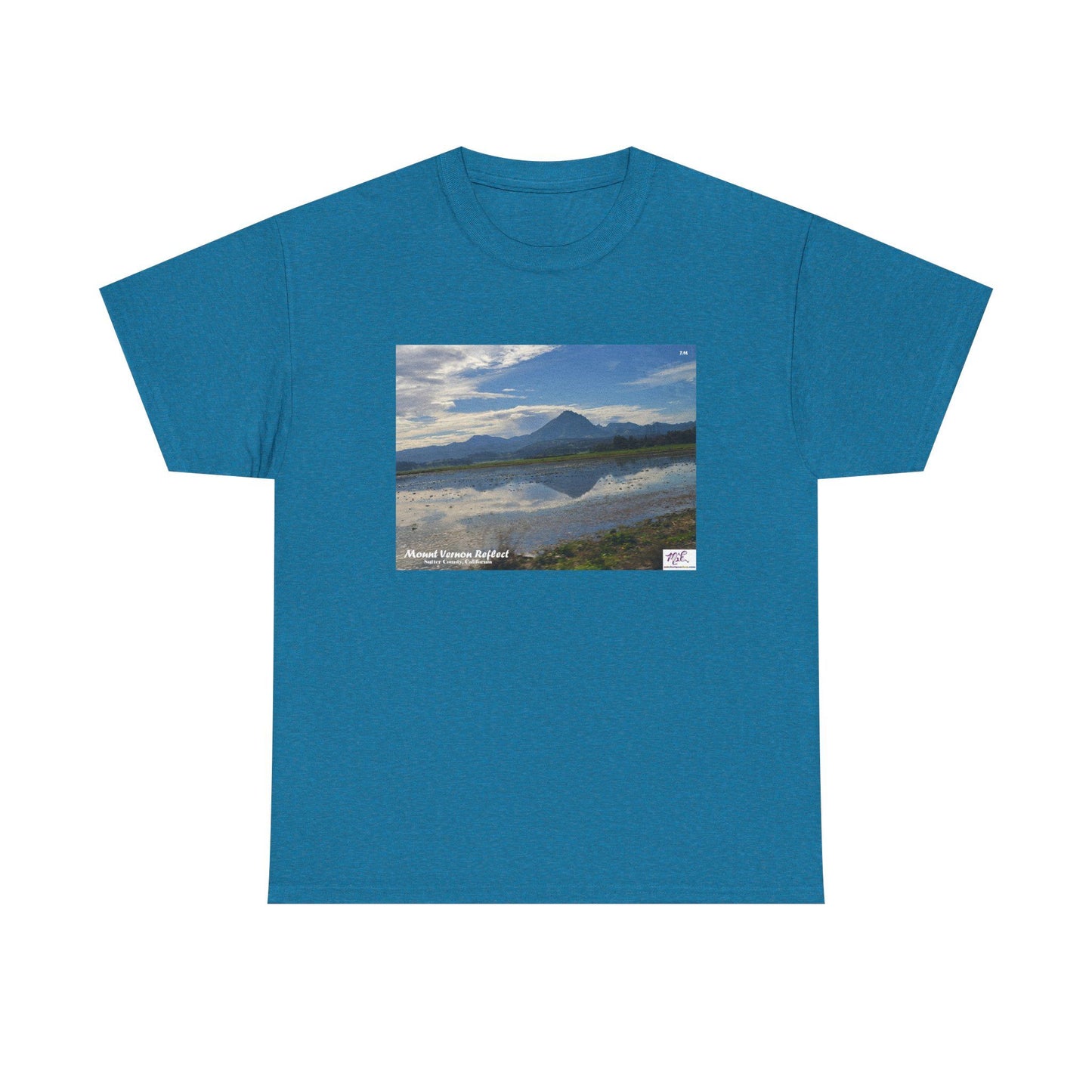 Heavy Cotton Tee:  "Mount Vernon Reflect(tm)" - Blank Sleeves