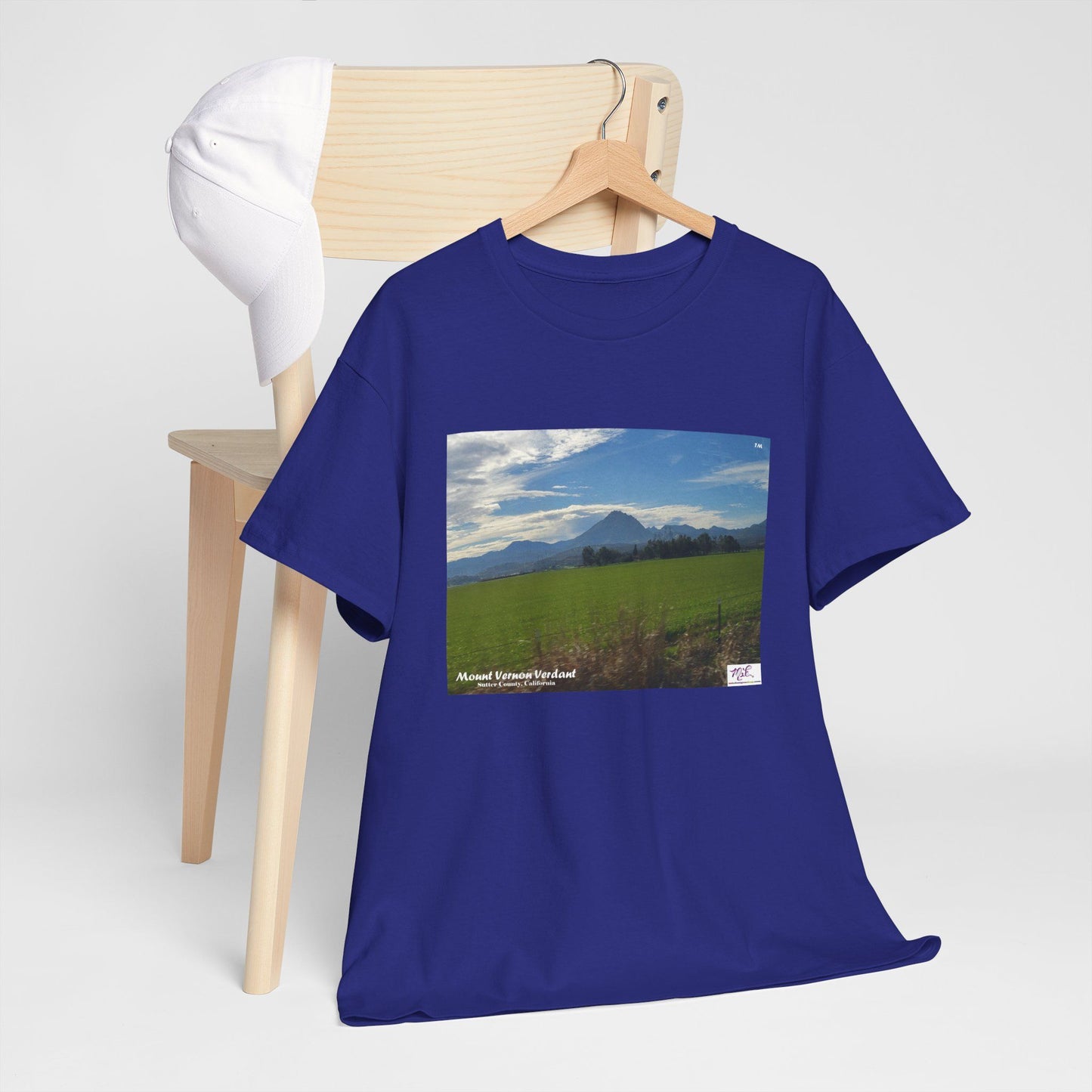 Unisex Heavy Cotton Tee:  "Mount Vernon Verdant(tm)" - Blank Sleeves