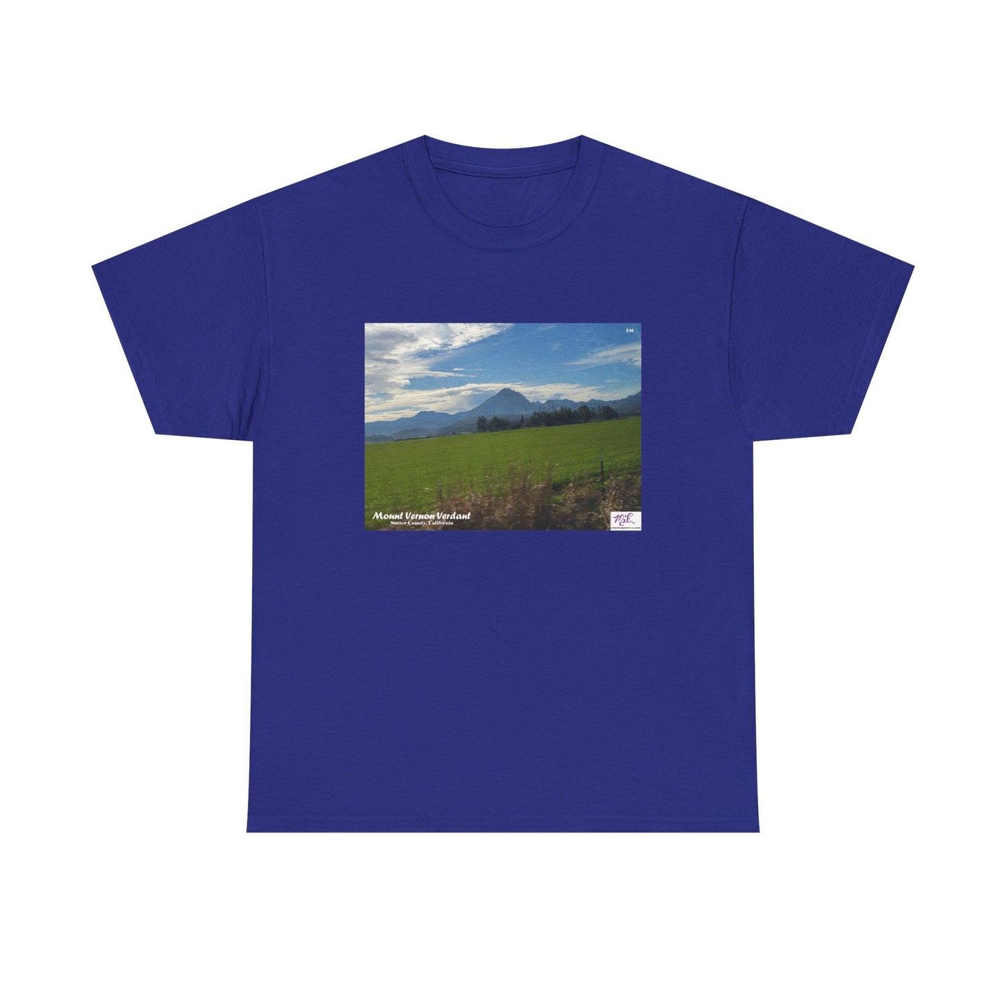 Unisex Heavy Cotton Tee:  "Mount Vernon Verdant(tm)" - Blank Sleeves