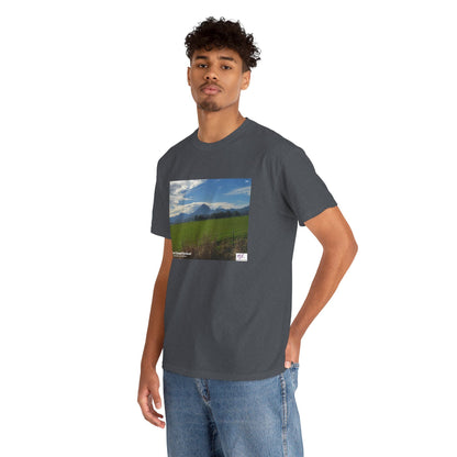 Unisex Heavy Cotton Tee:  "Mount Vernon Verdant(tm)" - Blank Sleeves
