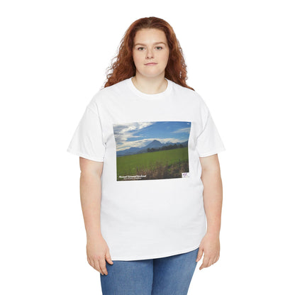 Unisex Heavy Cotton Tee:  "Mount Vernon Verdant(tm)" - Blank Sleeves