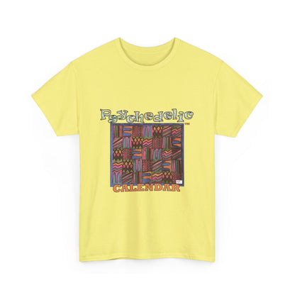 Unisex Heavy Cotton Tee:  "Psychedelic Calendar(tm)" - Muted