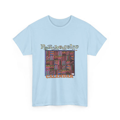 Unisex Heavy Cotton Tee:  "Psychedelic Calendar(tm)" - Muted