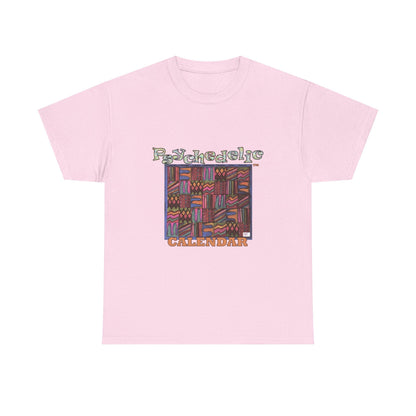 Unisex Heavy Cotton Tee:  "Psychedelic Calendar(tm)" - Muted