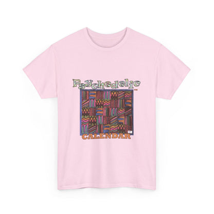 Unisex Heavy Cotton Tee:  "Psychedelic Calendar(tm)" - Muted