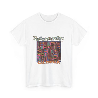 Unisex Heavy Cotton Tee:  "Psychedelic Calendar(tm)" - Muted