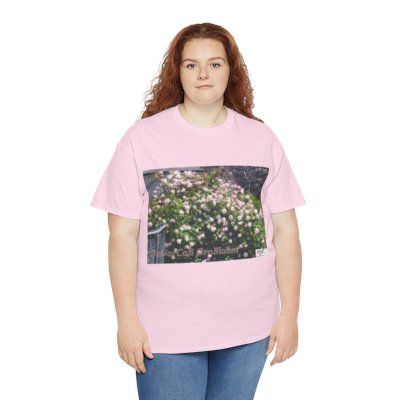 Unisex Heavy Cotton Tee:  "SoNorCali(tm)" - "OroBloom(tm)" - Blank Sleeves