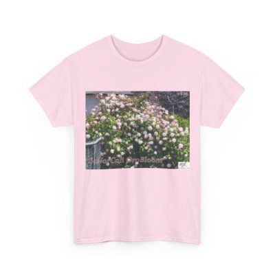 Unisex Heavy Cotton Tee:  "SoNorCali(tm)" - "OroBloom(tm)" - Blank Sleeves