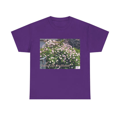 Unisex Heavy Cotton Tee:  "SoNorCali(tm)" - "OroBloom(tm)" - Blank Sleeves