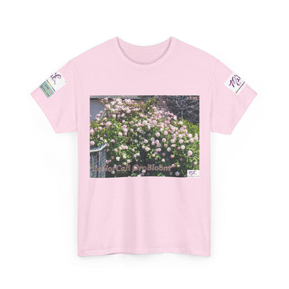 Unisex Heavy Cotton Tee:  "SoNorCali(tm)" - "OroBloom(tm)" - Sleeve Logos