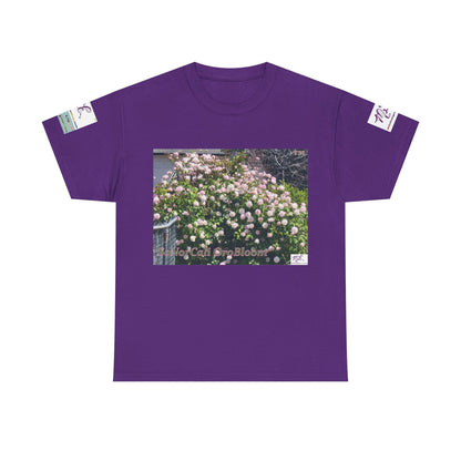 Unisex Heavy Cotton Tee:  "SoNorCali(tm)" - "OroBloom(tm)" - Sleeve Logos