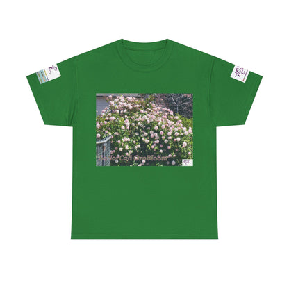 Unisex Heavy Cotton Tee:  "SoNorCali(tm)" - "OroBloom(tm)" - Sleeve Logos
