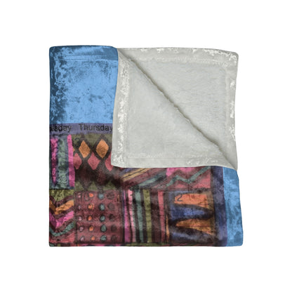 Crushed Velvet Blanket: "Psychedelic Calendar(tm)" - No Text - Muted