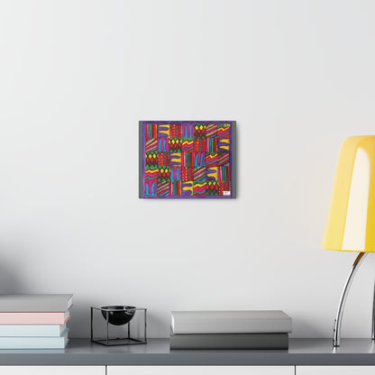 Canvas Gallery Wraps: "Psychedelic Calendar(tm)" - Vibrant - MiE Designs Shop. 7 different patterns alternate daily in a calendar. Gray sides. 10x8 on wall