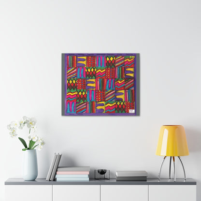 Canvas Gallery Wraps: "Psychedelic Calendar(tm)" - Vibrant - MiE Designs Shop. 7 patterns alternate daily in a calendar. Gray sides. 24x20 on wall