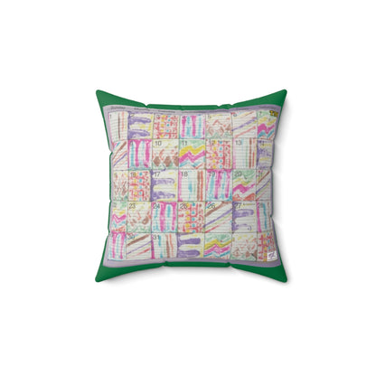 Spun Polyester Square Pillow:  Psychedelic Calendar(tm) - Seeped - No Text