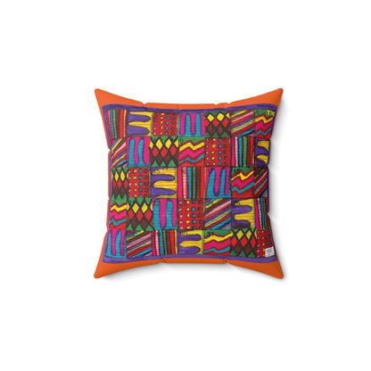 Spun Polyester Square Pillow:  Psychedelic Calendar(tm) - Vibrant - No Text