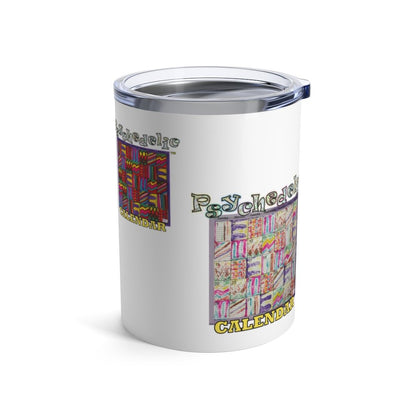 Tumbler 10oz:  Psychedelic Calendar(tm) - Four Prints - Pastels Large - No Text