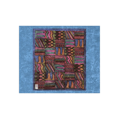 Crushed Velvet Blanket: "Psychedelic Calendar(tm)" - No Text - Muted