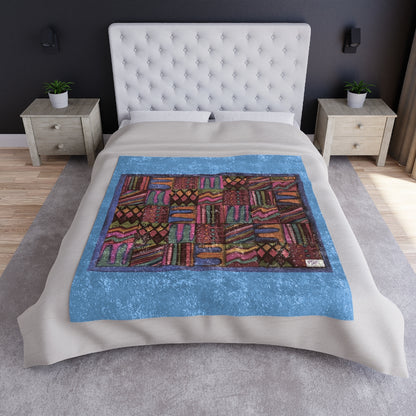 Crushed Velvet Blanket: "Psychedelic Calendar(tm)" - No Text - Muted